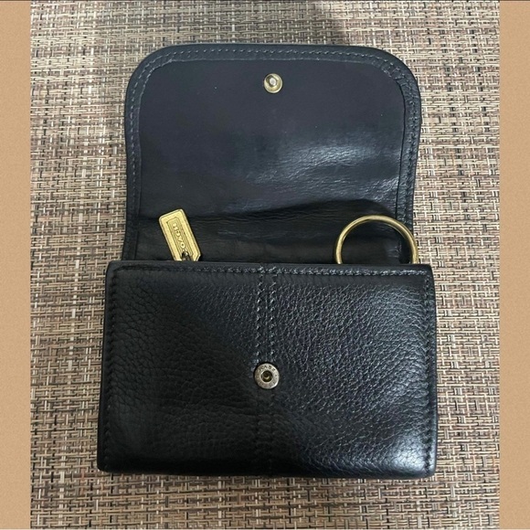 Vintage Coach Black Multi-Function Purse Natural Grain 4974 - Picture 3 of 9
